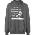 thumbnail image 2 of OXI Hoodie Sweatshirt - I Like Poetry Long Walk On The Beach, Basic Casual Hoodie for Men's and Women Fleece Hoodie Long Sleeve - Graphite Heather Large, 2 of 3
