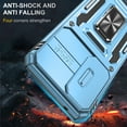 thumbnail image 2 of Feishell Case for Samsung Galaxy A16 5G Camera Lens Slide Protection Cover with Ring Holder Kickstand, Armor Heavy Duty Military Grade Shockproof PC Rugged Bumper for Samsung Galaxy A16 5G,
Lightblue, 2 of 7