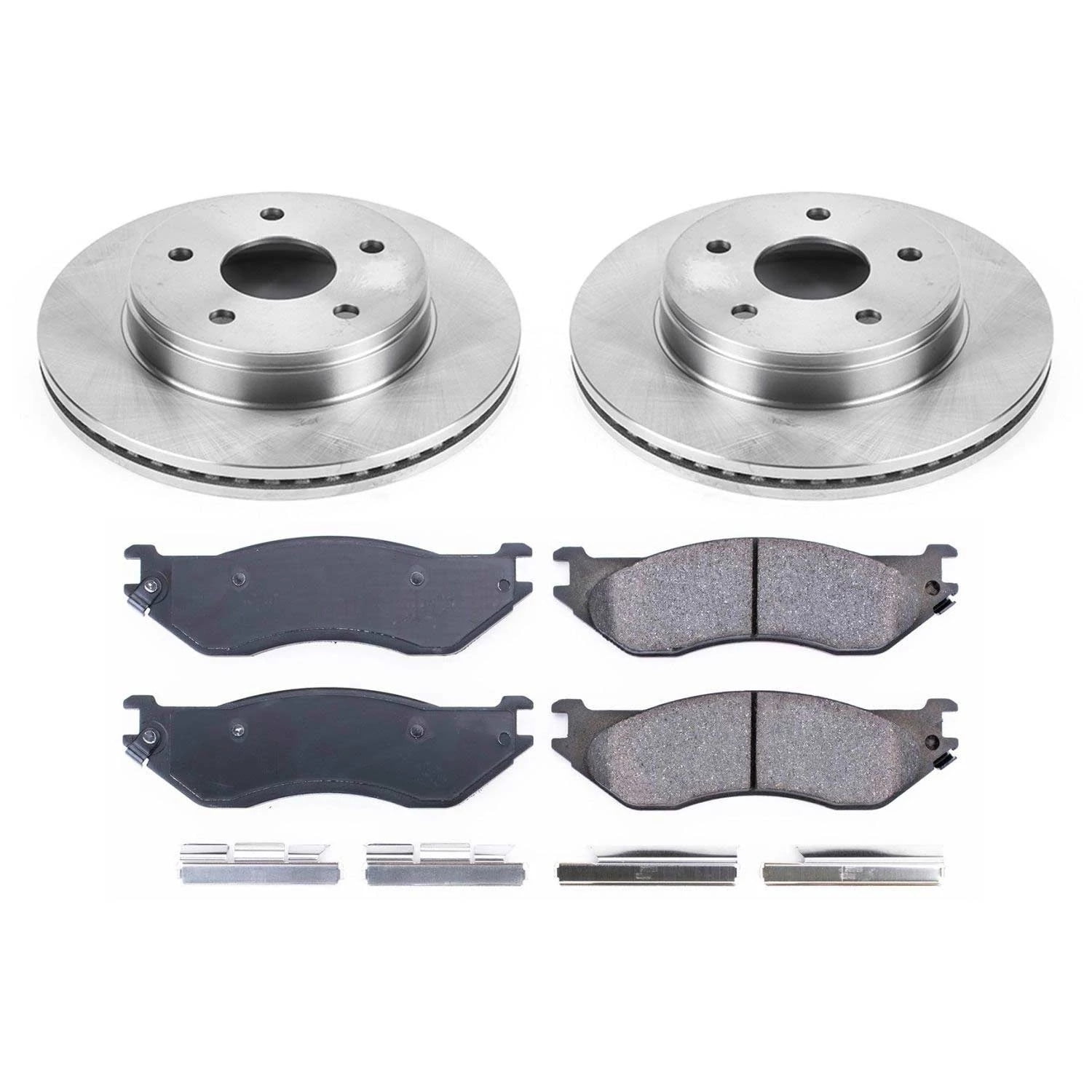 Power Stop Front Stock Replacement Brake Pad and Rotor Kit KOE2165
