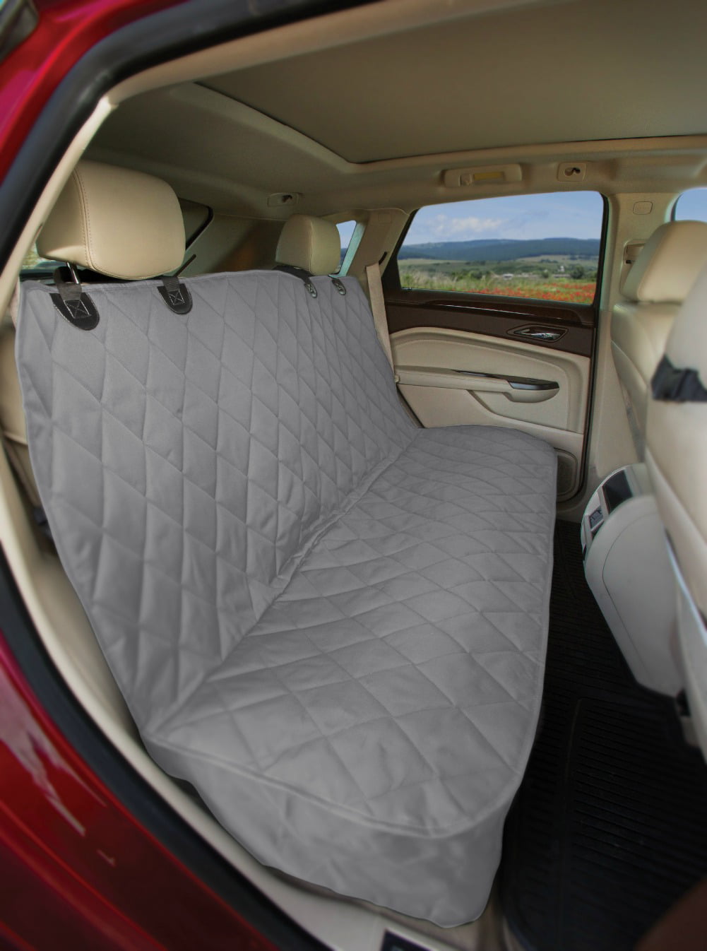 4Knines Rear Seat Cover, Regular, Grey