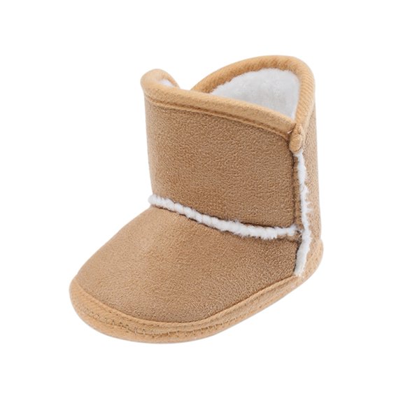 Baby Boys Girls Solid Colored Plush Cotton Shoes Soft Sole Snow Boots