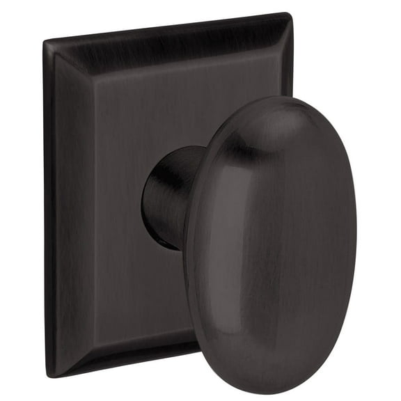 Baldwin 5024.IMR Individual Oval Estate Door Knob Without Rosette, Oil Rubbed Bronze