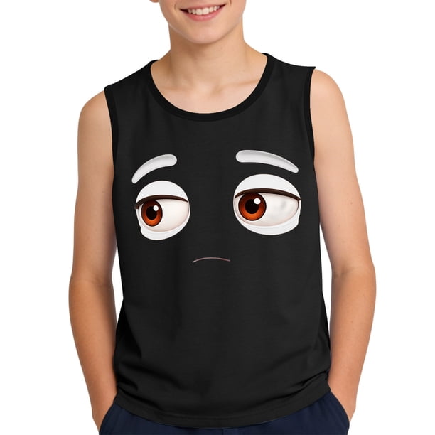 Camisola de Niños Pequeños 3-15 Años sin Mangas Tela Suave Impresión Gradiente para el Uso Casual Y Ocasiones Especiales