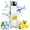 40 Ounces, variant on 2.1 Liter 71oz Square Glass Pitcher with Lid, Classic Stripes Water Pitchers with Handle for Fridge, Leak Proof Juice Jug, Borosilicate Glass Carafe for Hot/Cold Brew Drink