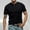 01 Black, variant on Awdenio T shirts for Man Casual Short Sleeve Henley Shirts Fashion Button T Shirts with Pocket