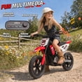 thumbnail image 3 of Joyracer 24V Electric Dirt Bike for Kids, 250W Powered Motorcycle,Ride on Toys with 3 Speed Modes, Twist Grip Throttle, Rear Disc Brakes, 15" Pneumatic Tire, Red, 3 of 6