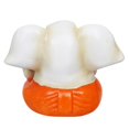 thumbnail image 5 of Polyresin Handcrafted Lord Ganesha Idol Playing Veena Musical Instrument, White & Orange, 5 of 5