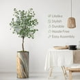 thumbnail image 3 of Artificial Tree in Modern Contemporary Planter, Fake Eucalyptus Silk Tree for Indoor and Outdoor Home Decoration - 66" Overall Tall (Plant Pot Plus Tree), 3 of 5