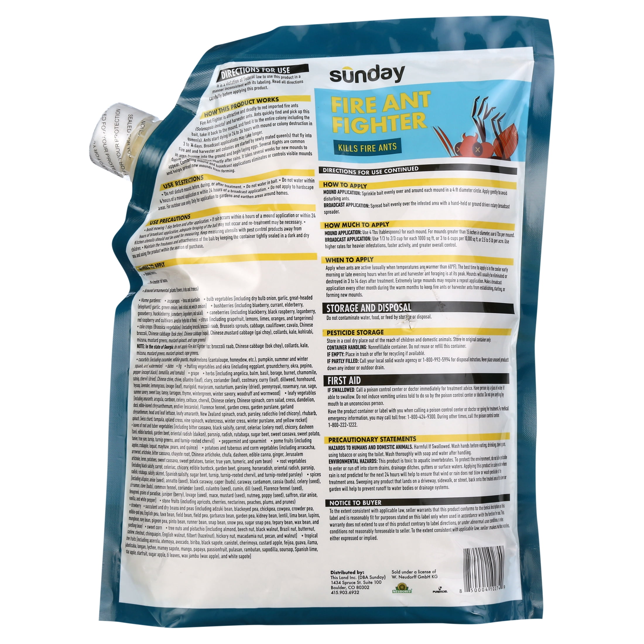 Sunday Fire Ant Fighter for Fire Ants and Harvester Ants 16 oz