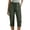 Green, variant on Dzrciro Capri Pants for Women, Plus Size Cotton Linen Drawstring Elastic Waist Trousers with Pockets, Lightweight Dressy Work Pants S-3XL