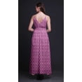 thumbnail image 3 of Bimba Tie-Dye Ladies Printed Resort Maxi DrawstringÂ&nbsp;DressÂ&nbsp;Spaghetti Strap Beach Wear-Large, 3 of 6