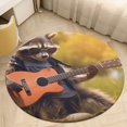 thumbnail image 5 of Raccoon Playing Guitar Round Rugs -Washable Non-Slip Small Round Area Rug Throw Soft Circle Rugs for Bedroom, Modern Print Indoor Carpet for Entryway Sofa Living Room, 5 of 7