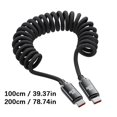 thumbnail image 3 of 120W Quick Power Cable Reinforced Spring USB C to Type C Nylon and Metal Texture Suitable for Various Portable Devices red, 3 of 4