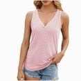 thumbnail image 2 of KIHOUT Tank Tops for Women Summer Women's Fashion Sleeveless V-Neck Tops Working Uniform Solid Hollow Blouse Tops, 2 of 7