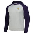 thumbnail image 2 of Men's Antigua Heather Gray/Purple Minnesota Vikings Urgent Pullover Hoodie, 2 of 4