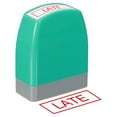 thumbnail image 1 of Late Notice Stamp Self Inking Red Ink Office Stamps Pre Inked Message Stamp Refillable Business Stamp, Green, 1 of 7