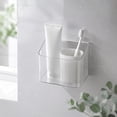 thumbnail image 4 of Dongrere Wall Mount Clear Plastic Utensil Holder, Kitchen Cutlery Organizer for Fork Spoon Knife, Transparent Caddy for Cabinet Door Pantry, L Size, 4 of 7