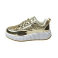 thumbnail image 3 of Miluxas Sparkling Rhinestone Sequin Women's Glitter Sneakers Tennis Sparkly Shoes - Shiny Casual Flat Loafers for Fashionistas, 3 of 9
