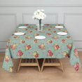 thumbnail image 3 of Pioneer Flower Floral Print Pattern Square Tablecloth, Waterproof Wipeable Spillproof Washable Table Cover for Home Kitchen Party and Daily Decor 60"x60", 3 of 6