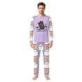 thumbnail image 2 of Halloween Pajamas Family Matching Set - 2 piece Ghost Print Long Sleeve Top & Pants Loungewear,Halloween Pajamas Matching Sets for Family Halloween Night for M Pjs, 2 of 4