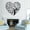 Black, variant on HEART Tree ~ Wall or Window Decal 22" x 23" (White)