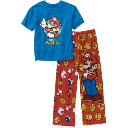 Super Mario Brothers Boys 2 Piece Pajama - Walmart.com
