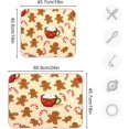 thumbnail image 3 of Christmas Gingerbreadman Dish Drying Mat Kitchen Counter Mat Draining Mat Kitchen Accessories Dish Rack Pad for Dishes, Utensils, Countertops, Sinks 16x18in, 3 of 7