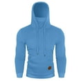 thumbnail image 3 of Vedolay Mens Hoodies Pullover Plus Size Long-Sleeve Crewneck Tee Shirt Blue,3XL, 3 of 4