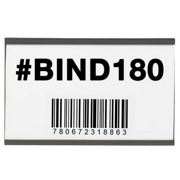 3 x 5 in. Magnetic C-Channel Cardholders - Black - 5in. W x 3in. L