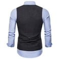 thumbnail image 7 of Yaoyar Men's Suit Vest Business Winter Formal Dress Waistcoat Solid Color Vest for Suit Tuxedo Suit Waistcoat Vest Jacket Coat Black XL, 7 of 7