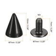 thumbnail image 2 of Unique Bargains 50 Ensembles de Clous Conique 7x10mm Clous et Rivets à Vis Noir, 2 of 5