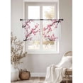 thumbnail image 3 of Pink Flowers Sheer Curtains 45 Inch Length 2 Panels Set Window Treatments, Pink Blossoms Botanical Floral Branches Rod Pocket Semi Curtains for Living Room/Bedroom/Kitchen Décor, 104"W x 45"L, 3 of 7