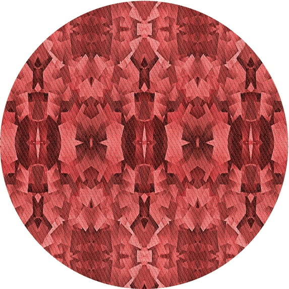 Ahgly Company Indoor Square Patterned Love Red Area Rugs, 3' Square