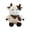 White, variant on Plush Cow Stuffed Animal with Scarf Soft Calf Toy Cow Doll for Birthday Gift Bedroom Decor Realistic Horns Farm Theme Animal Figure for Play and Display One-Piece Set Yellow
