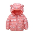thumbnail image 1 of URMAGIC 0-6T Baby Girl Boy Ultralight Winter Hooded Jacket Coat,Kids Toddler Cartoon Puffer Down Outwear, 1 of 2