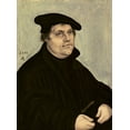 thumbnail image 2 of Cranach, Lucas 14x18 Black Ornate Wood Framed with Double Matting Museum Art Print Titled - Martin Luther, 2 of 4