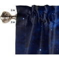 thumbnail image 5 of Valance Curtains for Kitchen Window, Blue Universe Space Beautiful Galaxy Rod Pocket Valances Window Treatments Short Curtains for Bedroom/Living Room,54" X 18" -1 Panel,, 5 of 5