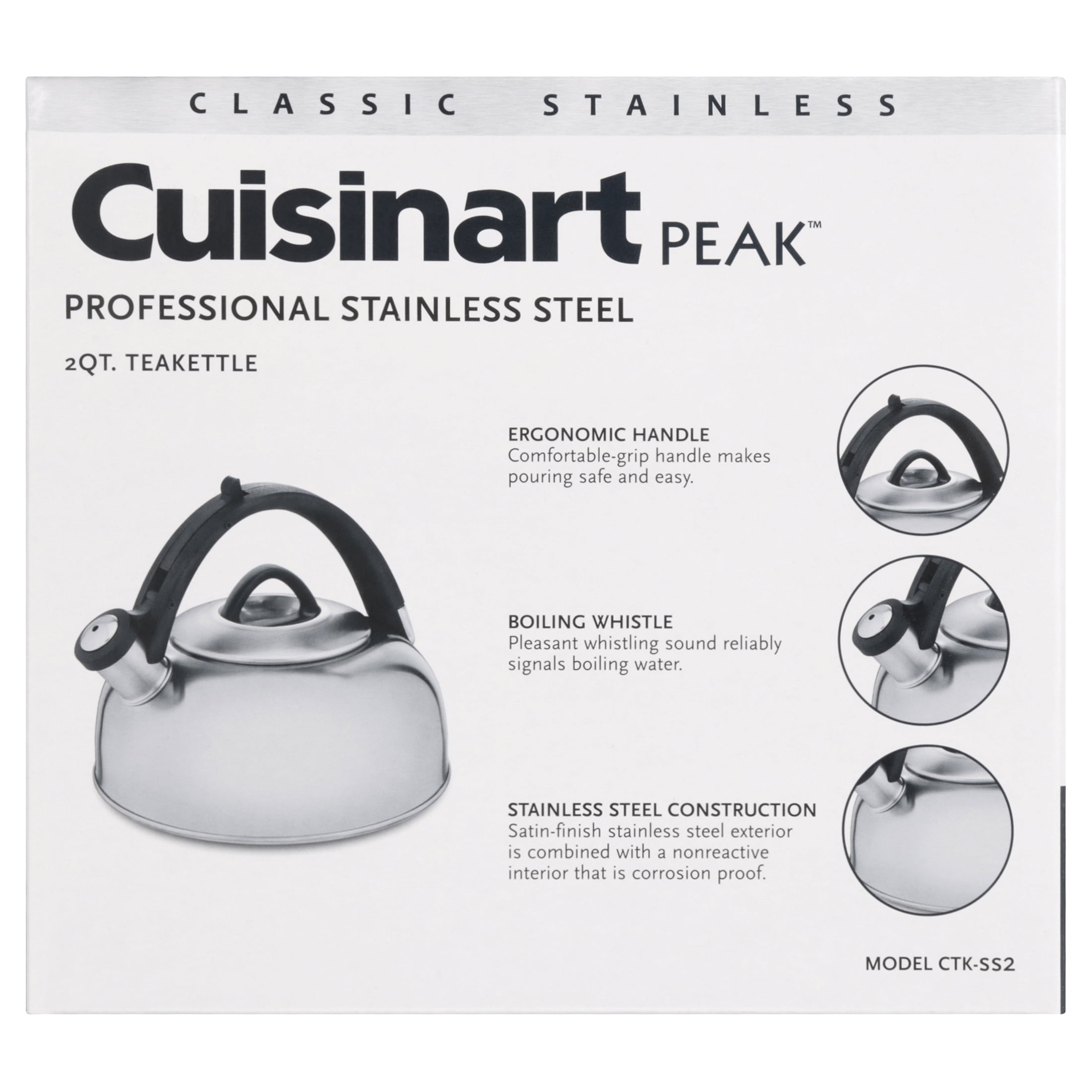  Cuisinart CTK-SS2 Tea Kettle, 2-Quart, Peak, Stainless