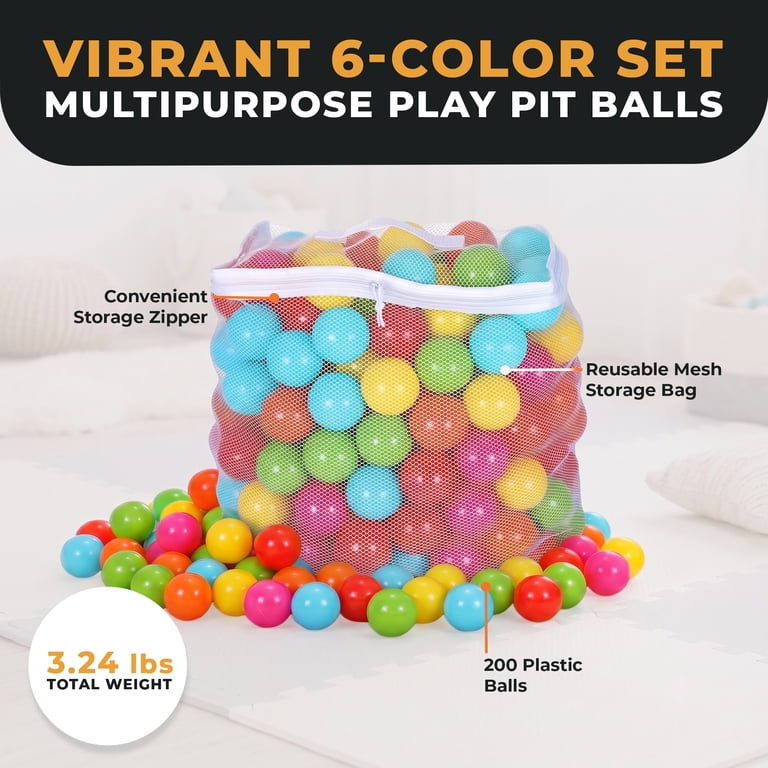 BalanceFrom Play Pit Balls, 200 Count Rainbow Colors photo 4