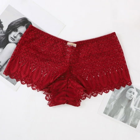 Bargain Buy: Women Panty  Ropa Interior Transpirable para Mujer  Women Sexy Lace Underwear Lingerie Panties Ladies Underwear Underpants SOPATENOR Wine XL