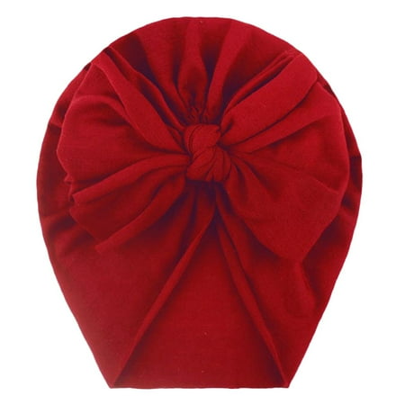 

Gureui Toddler Infant Baby Boys Girls Turban Hats Vintage Bowknot Soft Head Wrap Elastic Caps