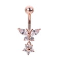 thumbnail image 7 of Racing Butterfly Butterfly Zircon Surgical Steel Navel Piercing Belly Button Rings Body Jewelry, 7 of 7