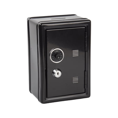 Money Safe and Cash Lock Box Mini Size Security Safe Box for Money Jewelry and valuables Black