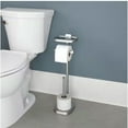 thumbnail image 2 of Delta Freestanding Toilet Paper Holder with Shelf and Reserve in Flat Nickel, 2 of 5