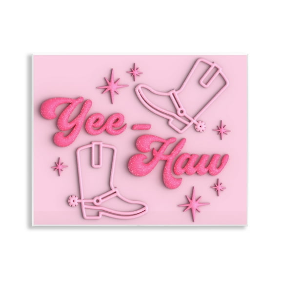 Stupell Industries Retro Yee Haw Entertainment Painting Unframed Art Print Wall Art, 14 x 11