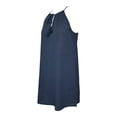 thumbnail image 4 of Vestido George para Mujer Tipo Lino Cuello Halter Sin Manga Escote Amplio Azul Talla EG, 4 of 4