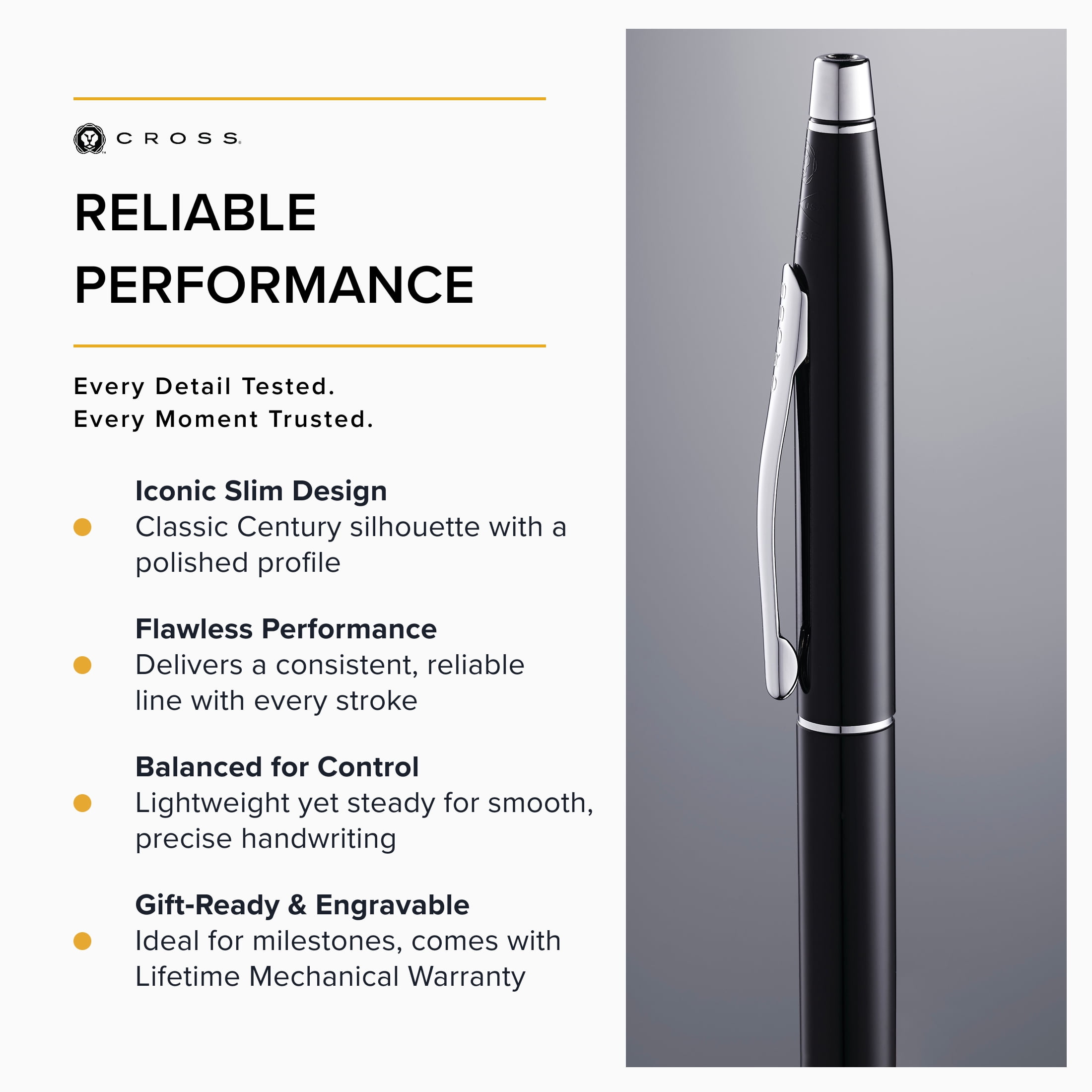 Cross Classic Century® Black Lacquer Ballpoint Pen