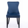 thumbnail image 2 of High - back Velvet Dining Chairs, Nailhead Trim / Elegant Seating for Dining, 2 of 5