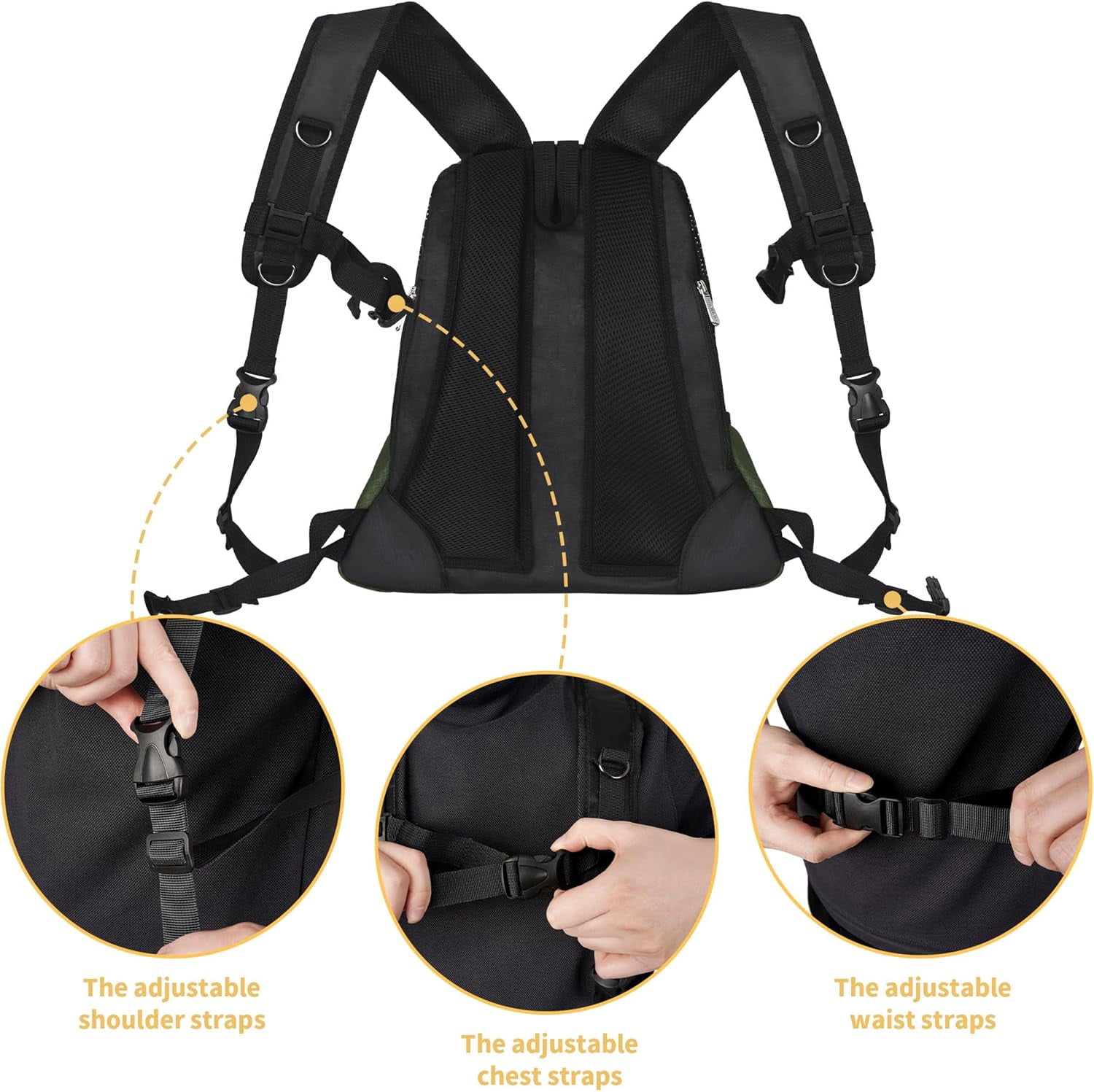 Pet Dog Carrier Backpack Small Dog Front Backpack Ventilated Mesh Dog Travel Back