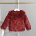 thumbnail image 4 of Coerni 2-10 Years Kids Baby Girls Long Sleeve Furry Coat Faux Fur Coat Jacket Winter Thick Warm Fleece Coat Outwear, 4 of 7